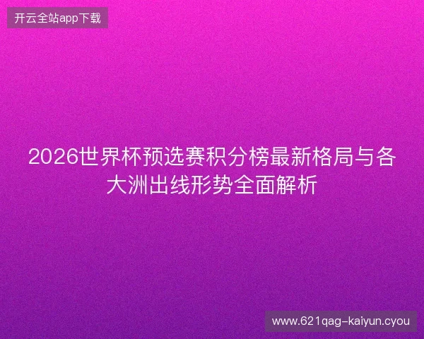 2026世界杯预选赛积分榜最新格局与各大洲出线形势全面解析